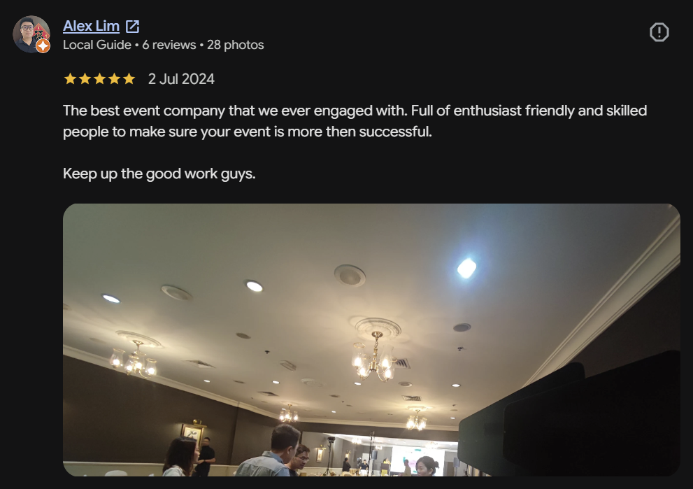 Review screenshot from Alex Lim