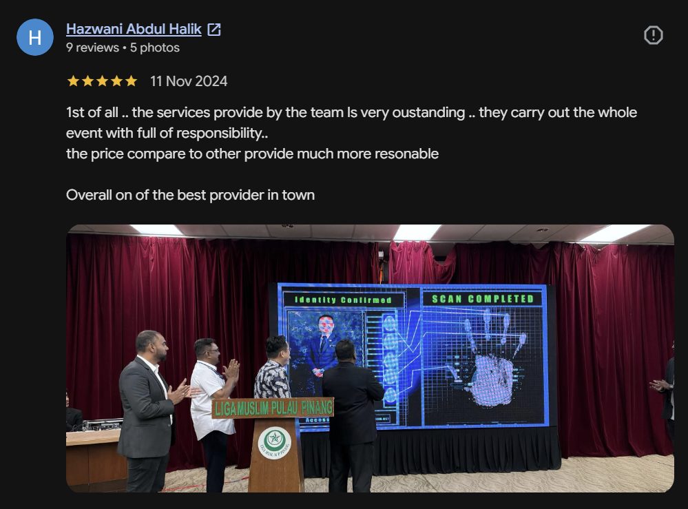 Review screenshot from Hazwani Abdul Halik