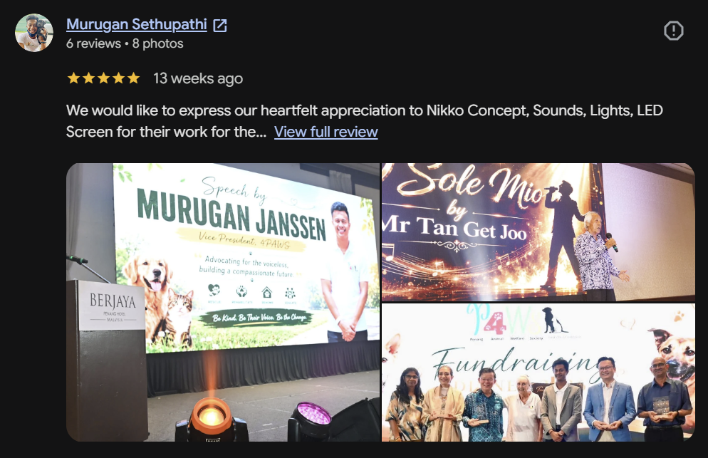 Review screenshot from Murugan Sethupathi
